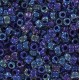 Toho rocailles 8/0 rond Inside-Color Rainbow Crystal/Tanzanite-Lined - TR-08-181